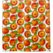 Orangen Duschvorhang (Vorderseite)