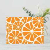 Orangen Einladung (Stehend Vorderseite)