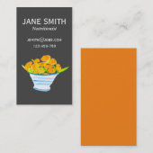 Orangen Ernährungsberater Wellness Coach Visitenka Visitenkarte (Vorne/Hinten)
