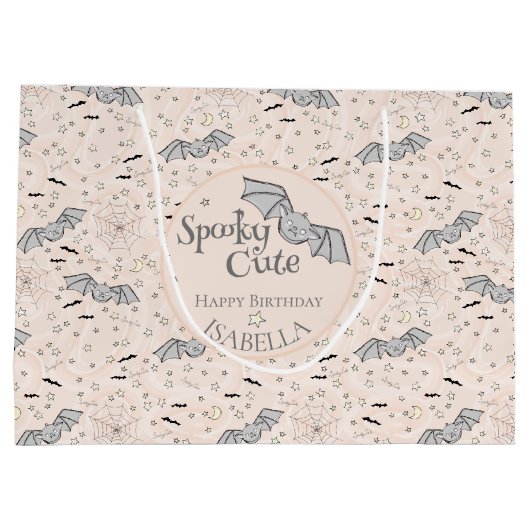 Orangen Fledermäuse schwach Niedliches Geschlecht Große Geschenktüte (Rückseite)