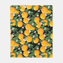 Orangen Fleecedecke