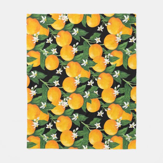 Orangen Fleecedecke (Vorderseite)