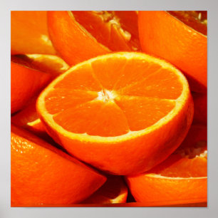 Orangen-Fotografie Poster
