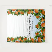 Orangen Frucht Botanische Hochzeit | Hintergrund d Wandteppich (Vorderseite (Horizontal))