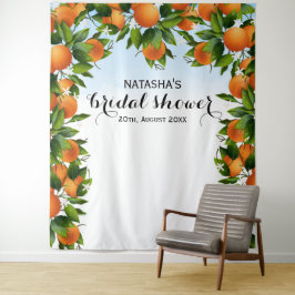Orangen Frucht Botanische Hochzeit | Hintergrund d Wandteppich