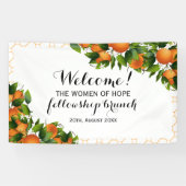 Orangen Früchte auf Trellis | Hochzeit Banner (Horizontal)