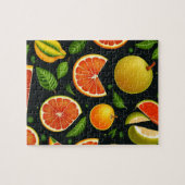 Orangen Früchte Muster Puzzle (Horizontal)