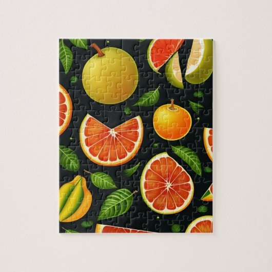 Orangen Früchte Muster Puzzle (Vertikal)