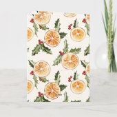 Orangen Früchte Weihnachten Karte (Rückseite)