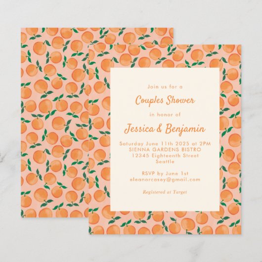 Orangen Fruchtsaftkuchen Dusche (Vorne/Hinten)