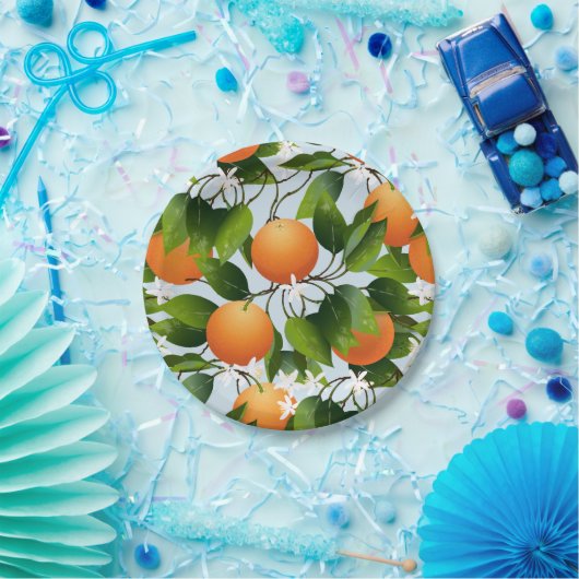 Orangen FruchtZitrusfrüchte Cocktail Party Pappteller (Party)