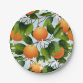 Orangen FruchtZitrusfrüchte Cocktail Party Pappteller (Vorderseite)