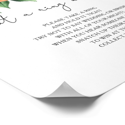 Orangen - Frühjahr setzt Ring auf sein Spiel Poster (Ecke)