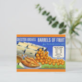 Orangen für Erntedank Postkarte (Stehend Vorderseite)