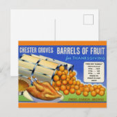 Orangen für Erntedank Postkarte (Vorne/Hinten)