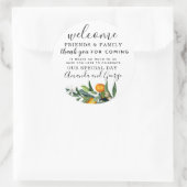 Orangen Gastgeschenk Hochzeit personalisiert viele Runder Aufkleber (Tasche)