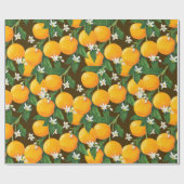 Orangen Geschenkpapier (Flach)