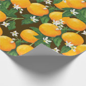 Orangen Geschenkpapier (Ecke)