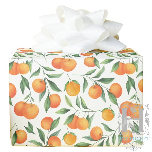 Orangen Geschenkpapier
