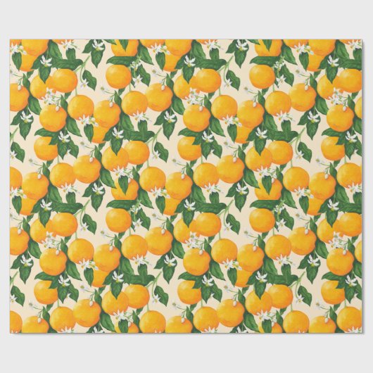 Orangen Geschenkpapier (Flach)