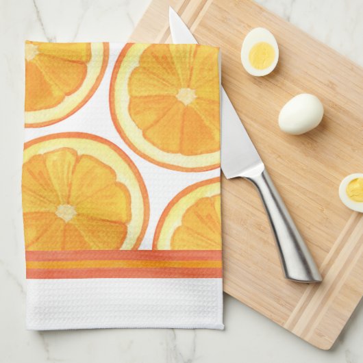 Orangen - Geschirrtuch (Viertel Falte)