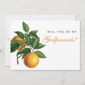 Orangen Godeltern Vorschlag Botanische Grüne Blätt Karte (Vorderseite)