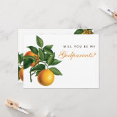 Orangen Godeltern Vorschlag Botanische Grüne Blätt Karte (Vorderseite/Rückseite Beispiel)