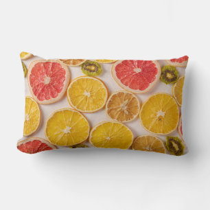 Orangen-Grapefruits und Kiwi-Muster-Früchte Lendenkissen