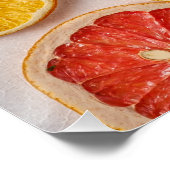 Orangen-Grapefruits und Kiwi-Muster-Früchte Poster (Ecke)