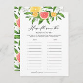 Orangen & Grapefruits wie alt war die Elternkarte Einladungspostkarte (Vorne/Hinten)