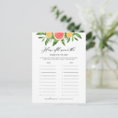 Orangen & Grapefruits wie alt war die Elternkarte Einladungspostkarte (Stehend Vorderseite)