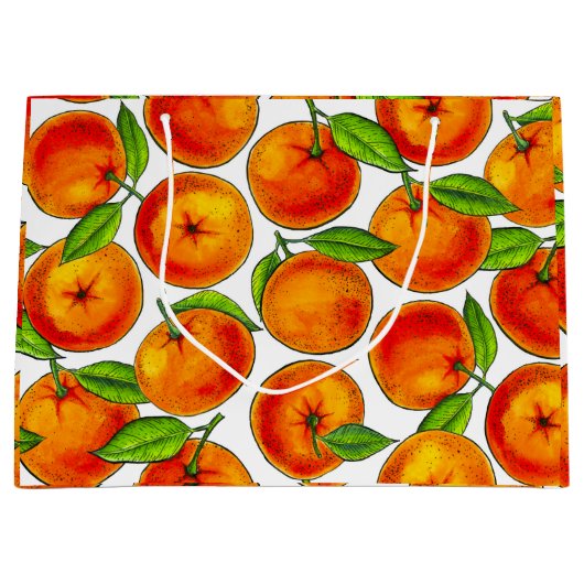 Orangen Große Geschenktüte (Vorderseite)