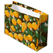 Orangen Große Geschenktüte (Vorderseite Schrägansicht)