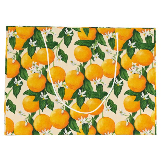 Orangen Große Geschenktüte (Rückseite)