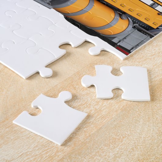 Orangen-halb Sattelzug Puzzle (Seite)