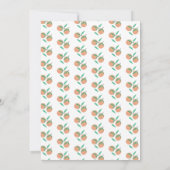 Orangen Hand gezeichnete Zitrusgrün Hochzeit Einladung (Rückseite)