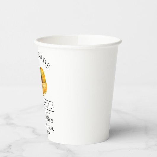 Orangen Hochzeit für Wasserfarben Vielen Dank Oran Pappbecher (Links)