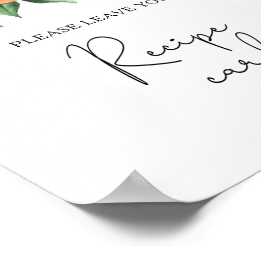 Orangen - Ihre Kochkarte hier Poster (Ecke)