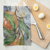 Orangen im Baum. Geschirrtuch (Viertel Falte)