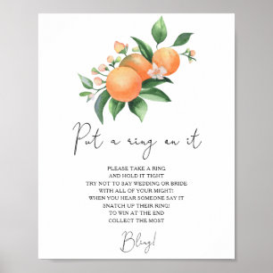 Orangen - im Frühling steck dir einen Ring an Spie Poster