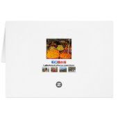 Orangen in Bauern Marktgrußkarte (Rückseite Horizontal)