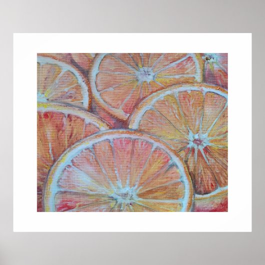 Orangen in Scheiben Poster (Vorne)