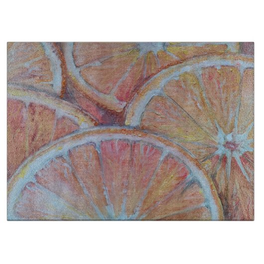 Orangen in Scheiben Schneidebrett (Vorderseite)