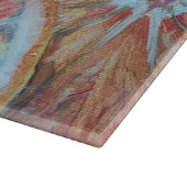 Orangen in Scheiben Schneidebrett (Ecke)