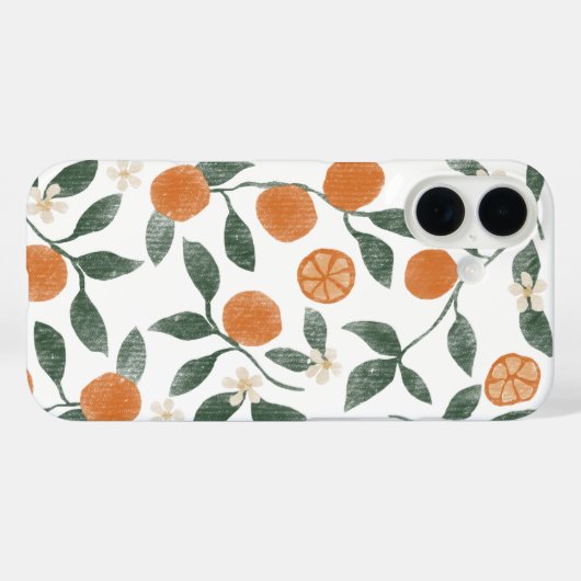 Orangen iPhone Case (Rückseite (Horizontal))