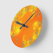 Orangen Julia Fraktal Abstrakte Kunst Uhr (Winkel)