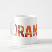 Orangen Kaffeetasse (Vorderseite Links)