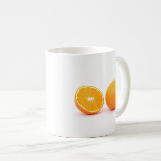 Orangen Kaffeetasse (VorderseiteRechts)
