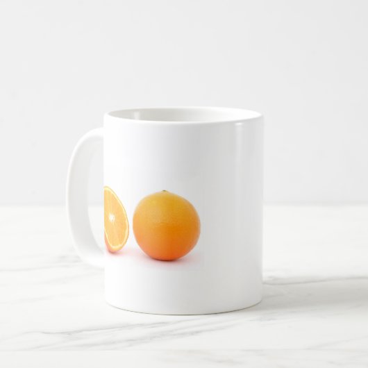 Orangen Kaffeetasse (Vorderseite Links)