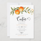 Orangen Kleine Süsse Kinderdusche Einladung (Vorderseite)